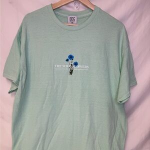 BDG Mint Green Short Sleeve Tee with Wildflower Graphic